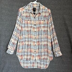 Harley-Davidson Women’s Rayon Multicolor Checkered Shirt Sz M